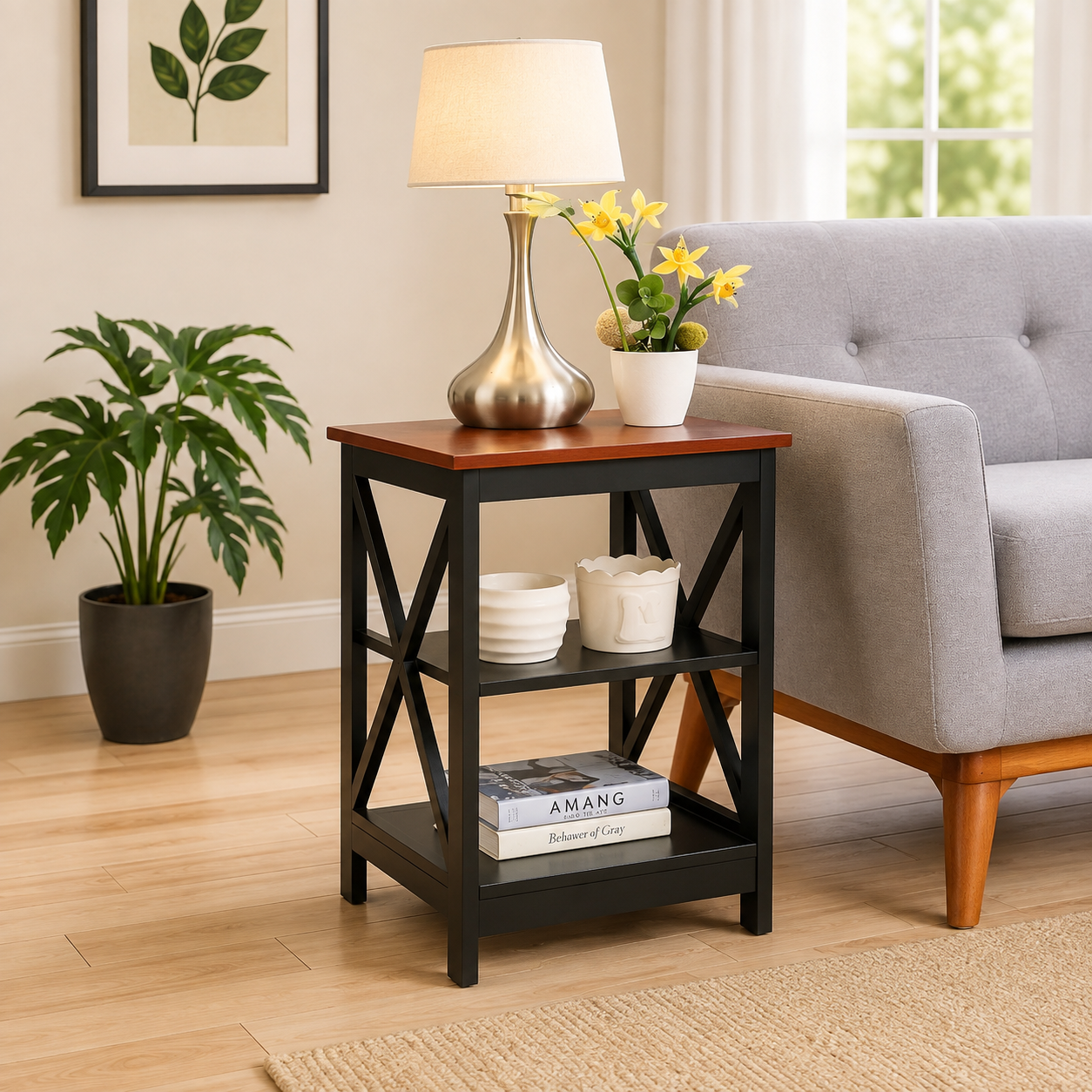 Contemporary Wooden Sofa Side Table