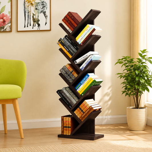 Modern Tree Shaped Wooden Display Shelf