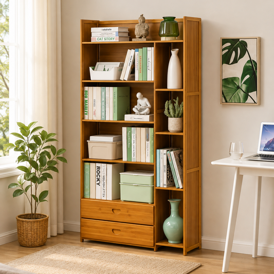Stylish Bookcase Cabinet for Home Office & Living Room