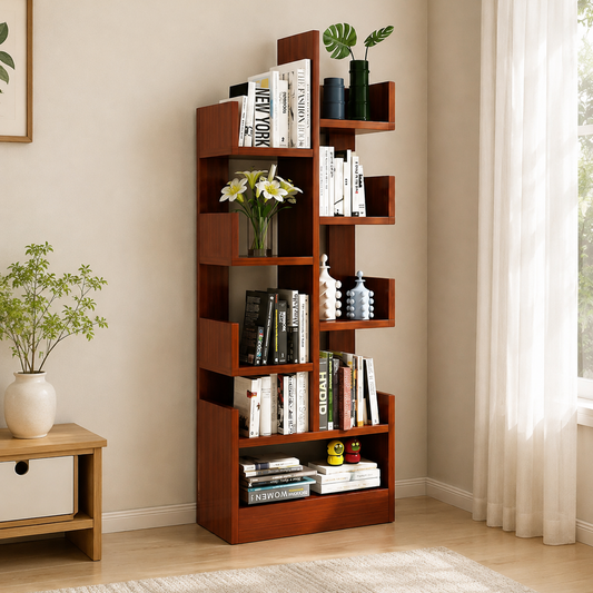 Modern Corner Bookshelf for Books & Home Decoration