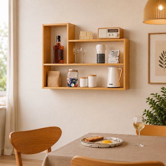 Designer Wooden Wall Rack | Premium Furniture for Modern Homes