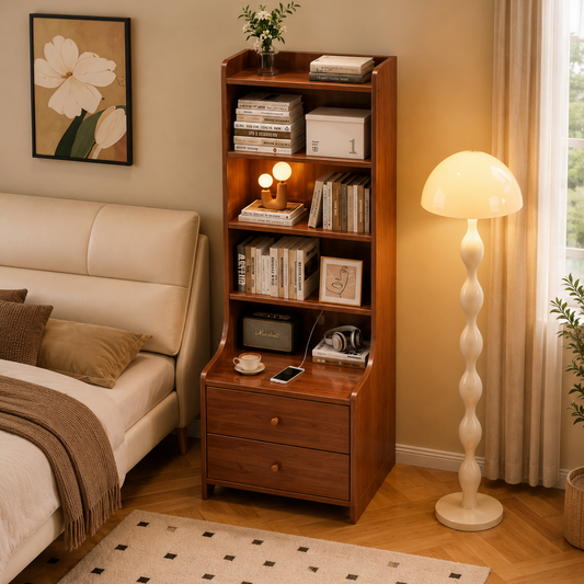 Premium Wooden Bedside Table | Modern Bedroom Nightstand